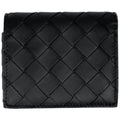 Bottega Veneta Bifold Wallet Intrecciato Leather Black