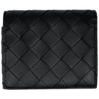 Bottega Veneta Bifold Wallet Intrecciato Leather Black