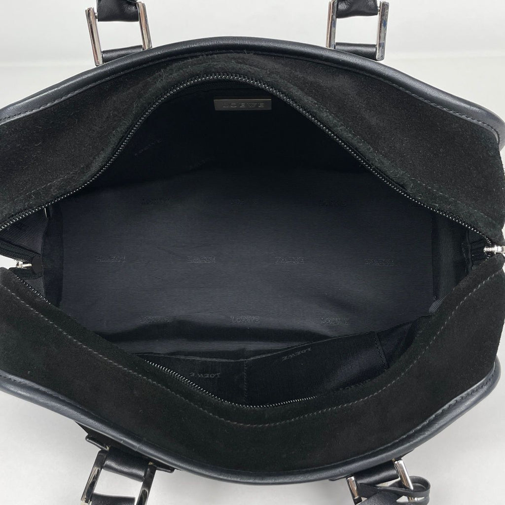 Loewe Handbag Amazona 28 Anagram Suede Black — view 7