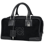 Loewe Handbag Amazona 28 Anagram Suede Black