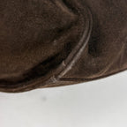 Chanel Shoulder Bag CC Logo Drawstring Suede Brown — view 3
