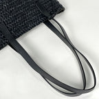 Saint Laurent Tote Pannier Small Basket Raffia Black — view 6