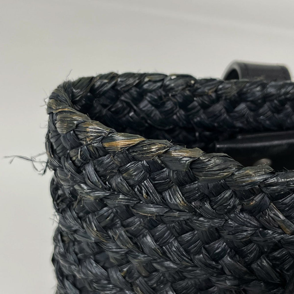 Saint Laurent Tote Pannier Small Basket Raffia Black — view 4