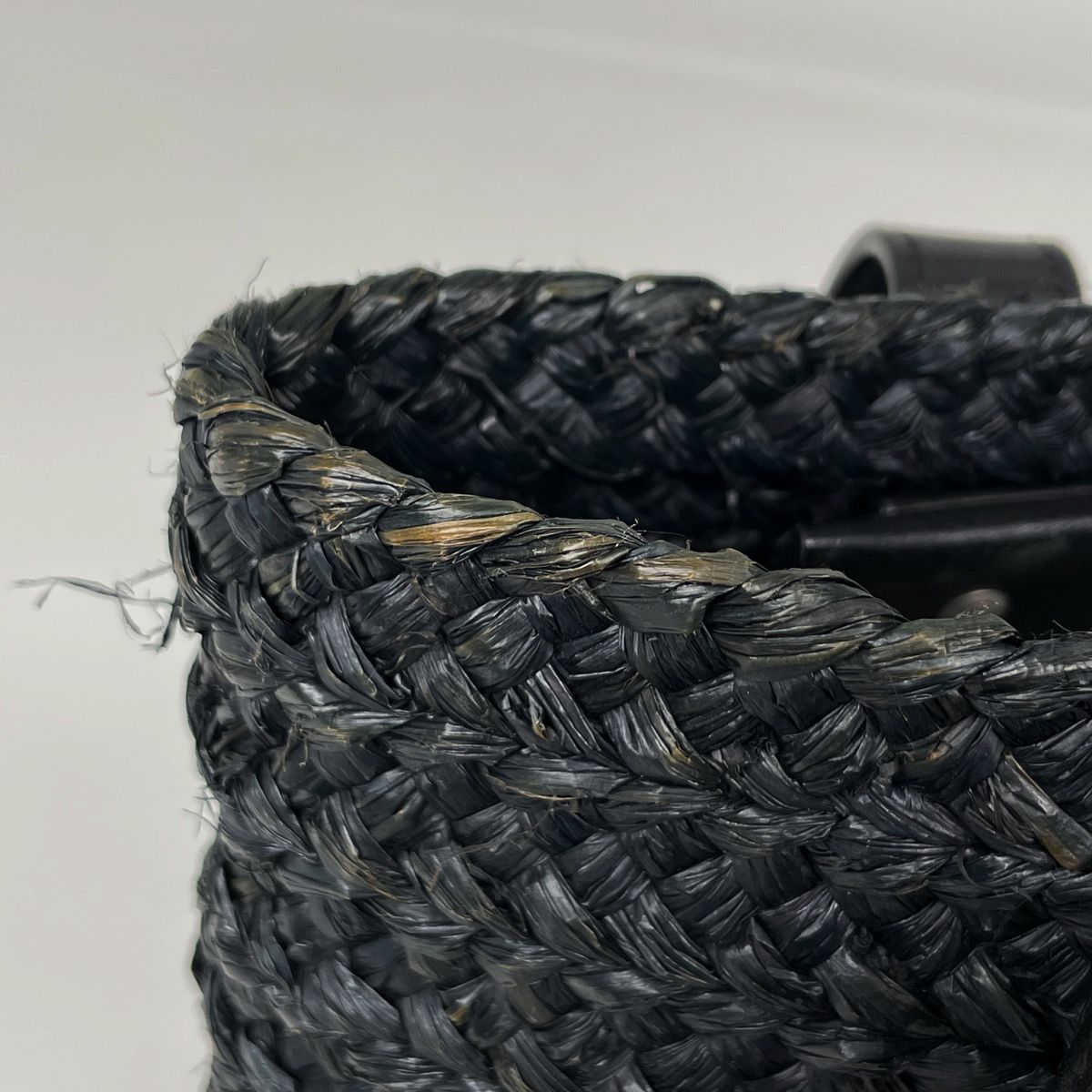 Saint Laurent Tote Pannier Small Basket Raffia Black — view 4