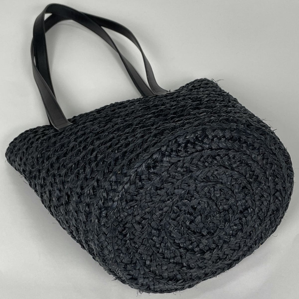 Saint Laurent Tote Pannier Small Basket Raffia Black — view 2