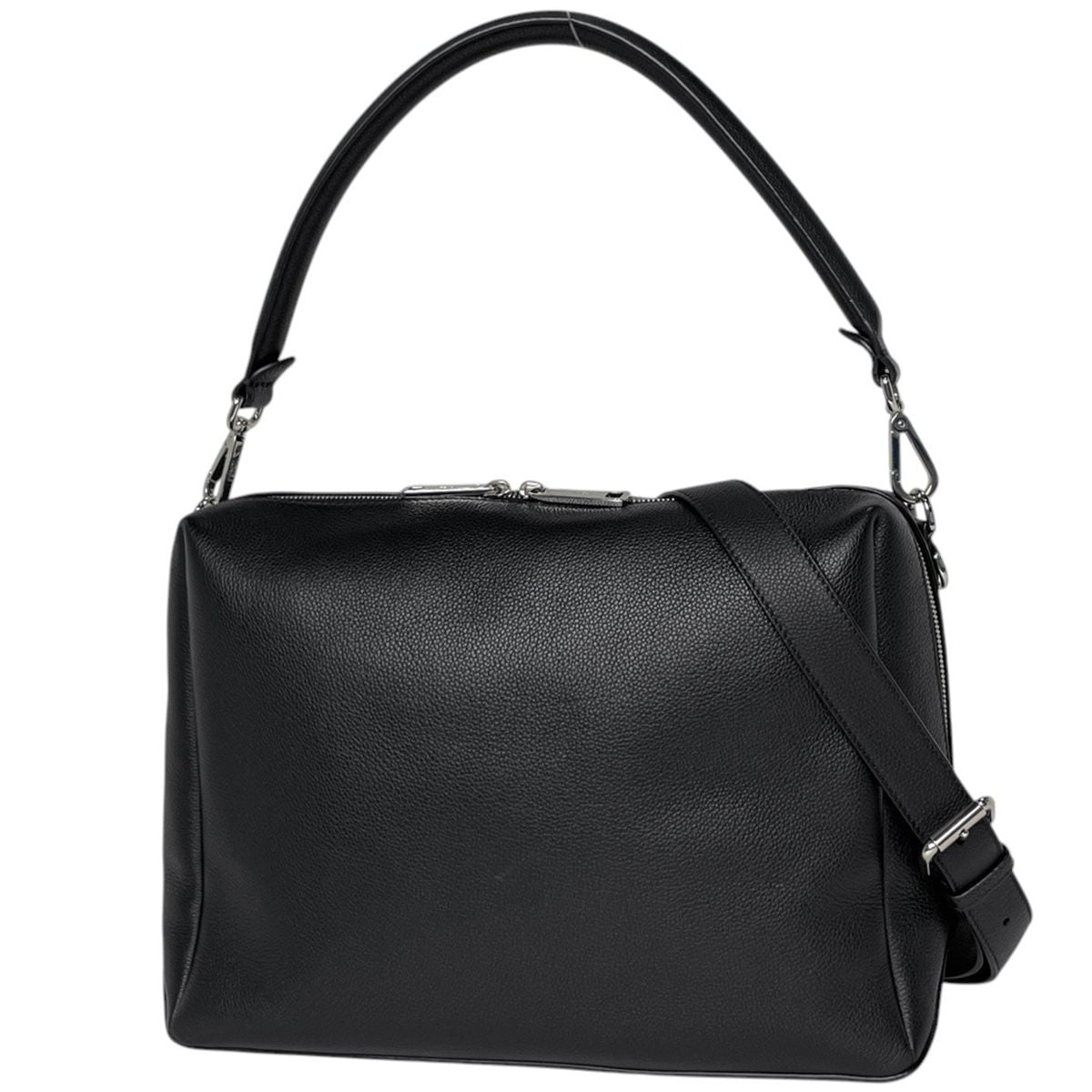 Fendi Handbag Louis Large 2-Way Leather Black