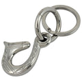 Hermes Key Holder Cheval Horse Key Ring Metal Silver