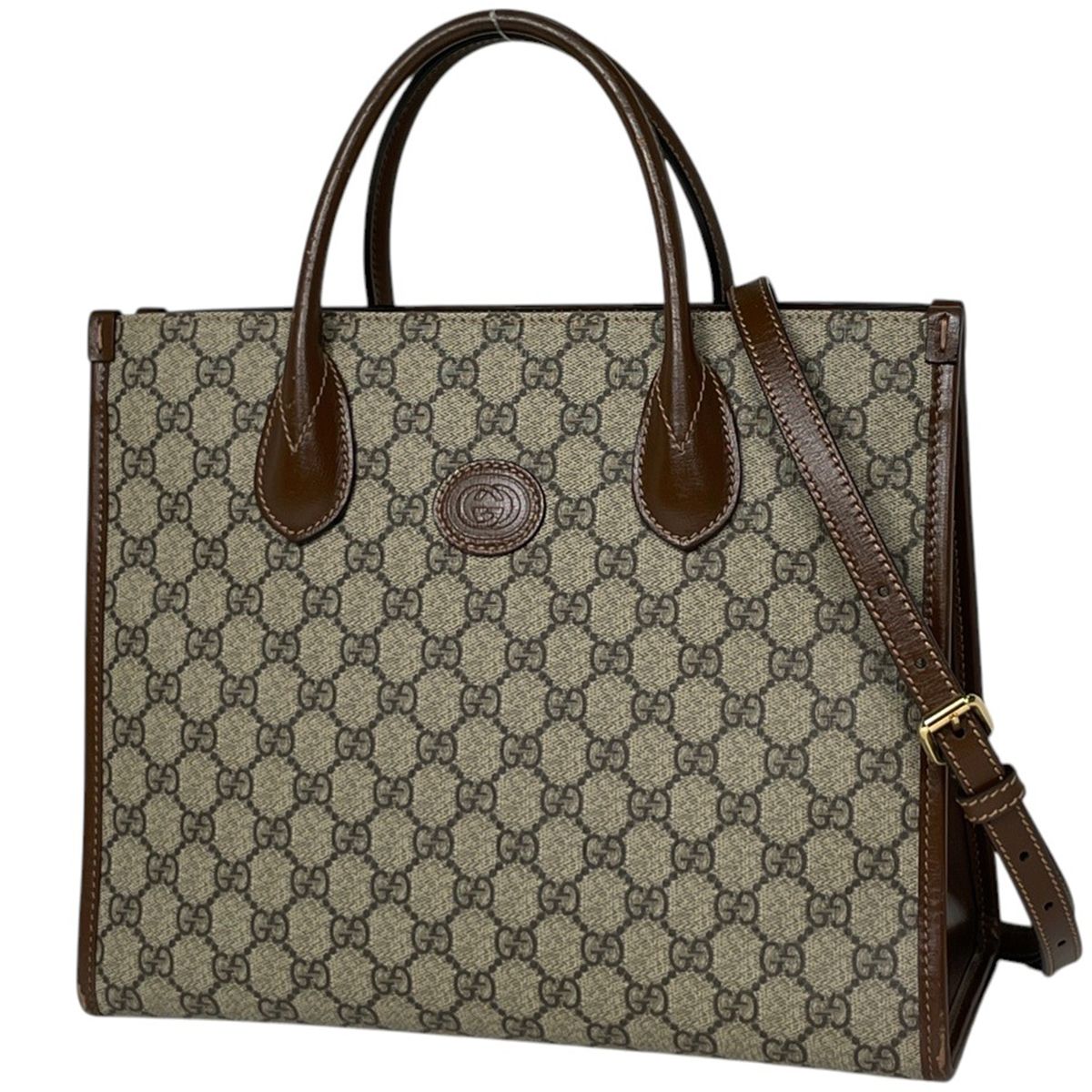 Gucci Handbag GG Small 2-Way Supreme Brown