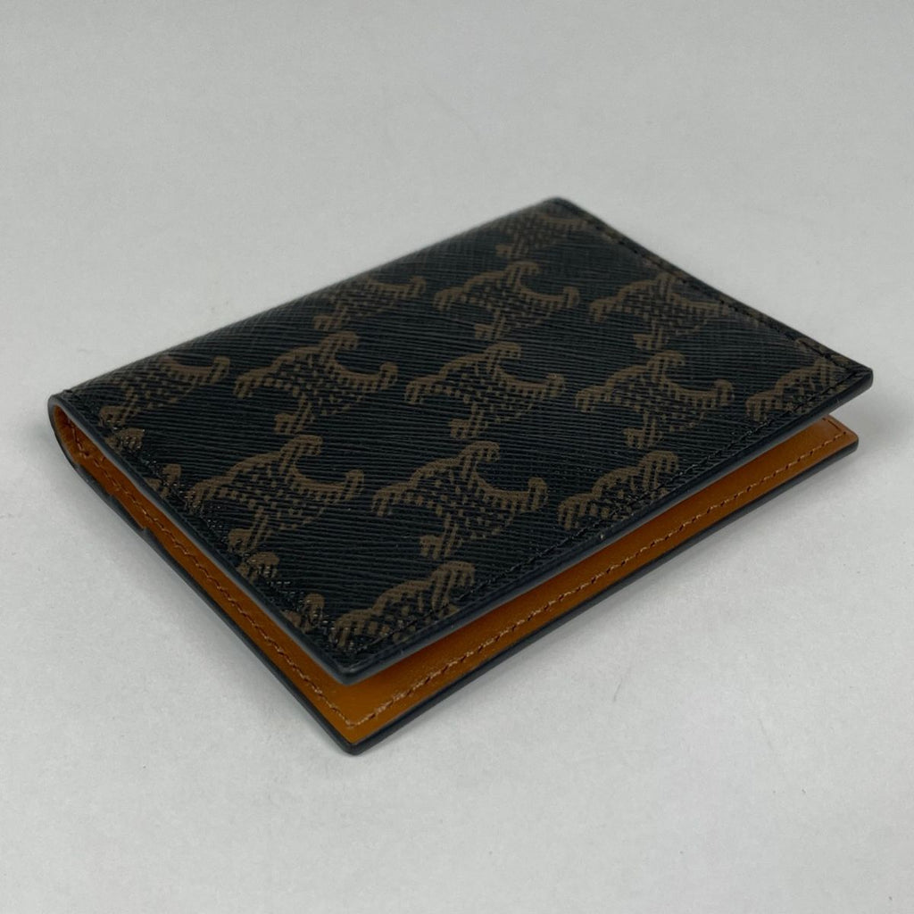 Celine Bifold Triomphe Card Holder Case Calf — view 2