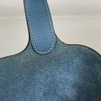Hermes Picotin MM Handbag Taurillon Clemence Blue Jean — view 8