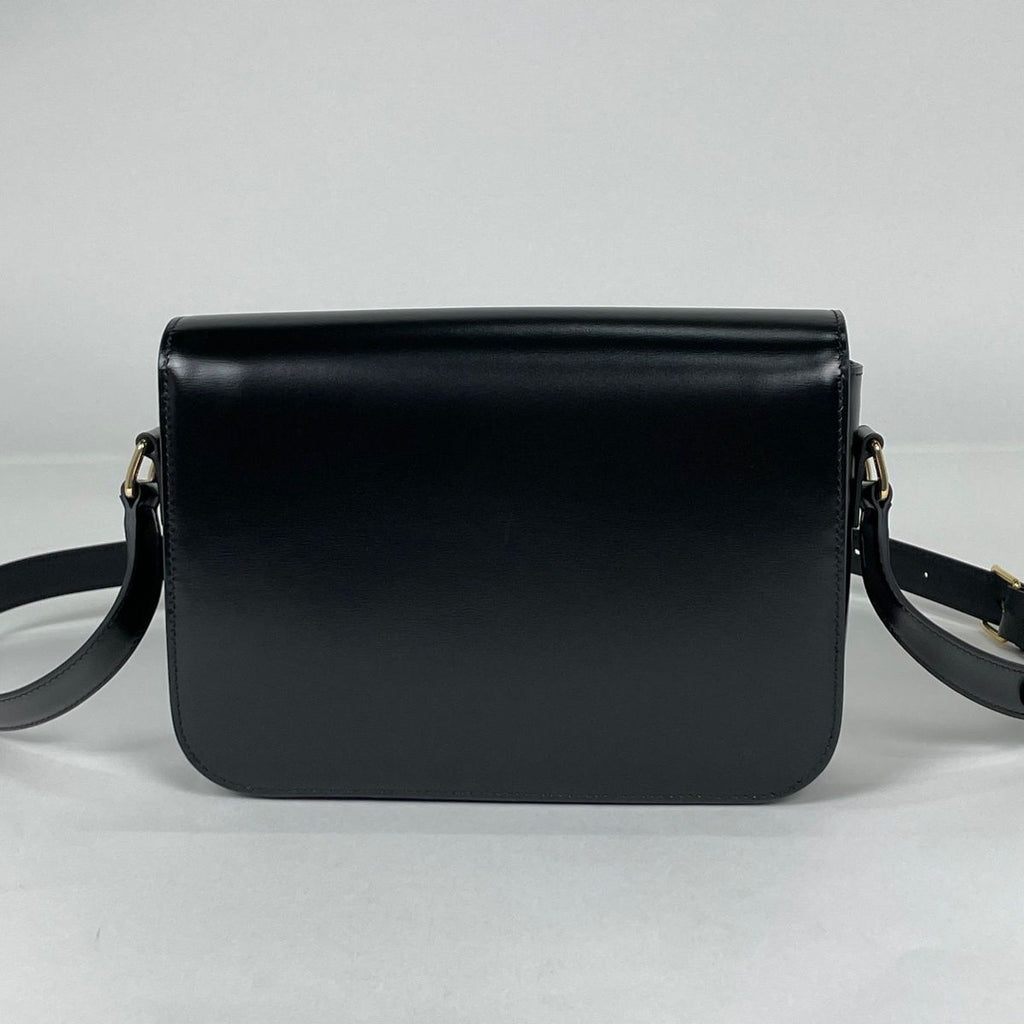 Celine Shoulder Bag Triomphe Leather Black — view 3