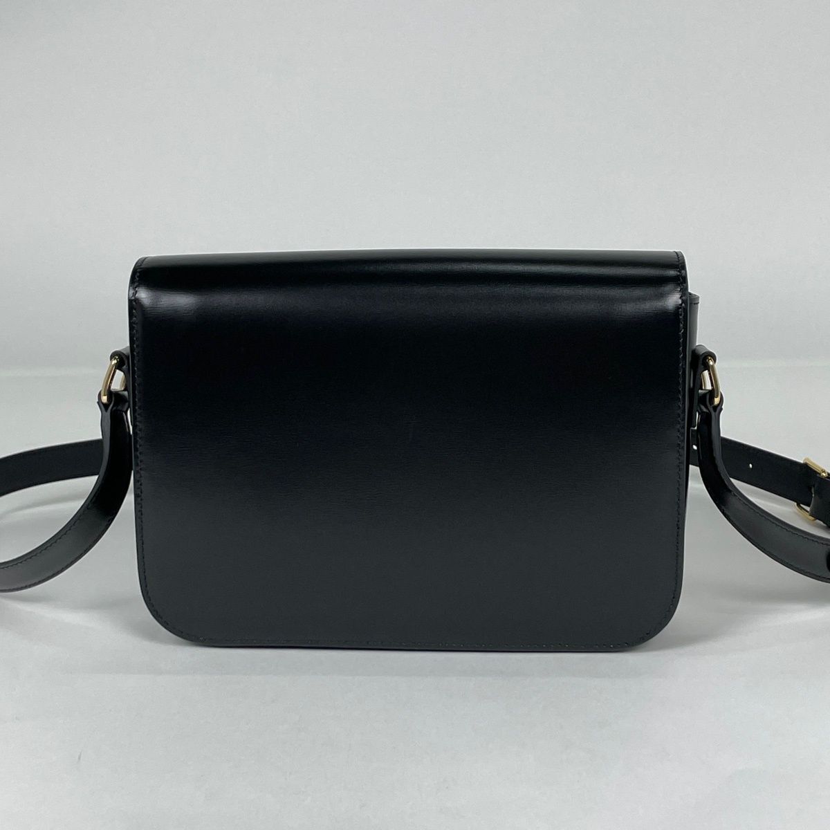 Celine Shoulder Bag Triomphe Leather Black — view 3