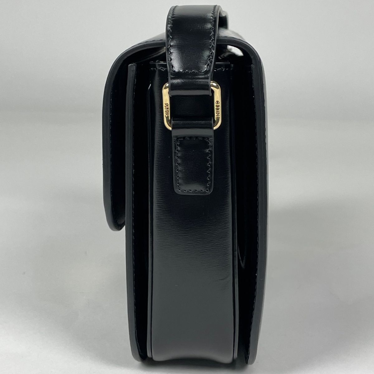 Celine Shoulder Bag Triomphe Leather Black — view 2