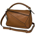 Loewe Puzzle Bag Small Handbag Anagram 2-Way Leather Brown