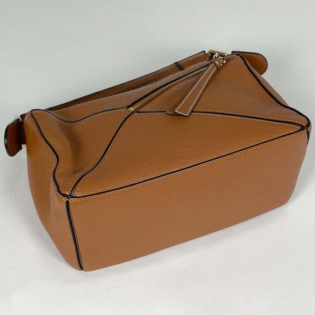 Loewe Puzzle Bag Small Handbag Anagram 2-Way Leather Brown — view 2