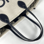 Gucci Tote GG Pattern Canvas Ivory Navy — view 5