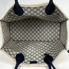 Gucci Tote GG Pattern Canvas Ivory Navy — view 6