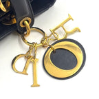 Dior Lady Lambskin Black Handbag Gold — view 5
