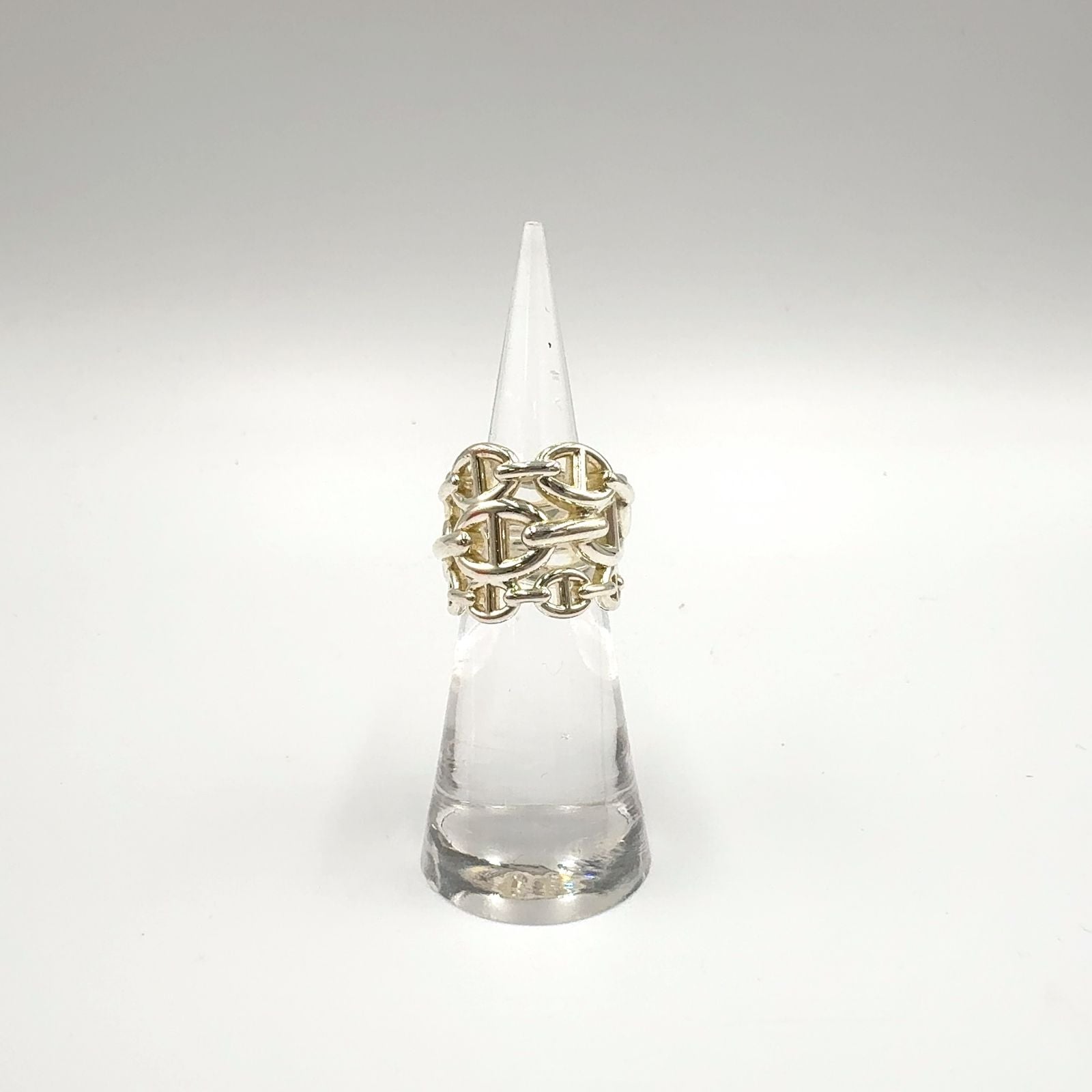 Hermes Chaine D'ancre Enchainee GM Silver Ring — view 5