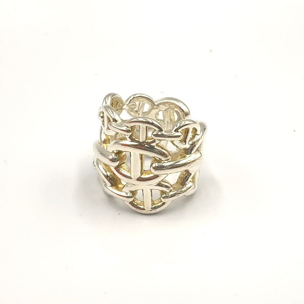 Hermes Chaine D'ancre Enchainee GM Silver Ring — view 2