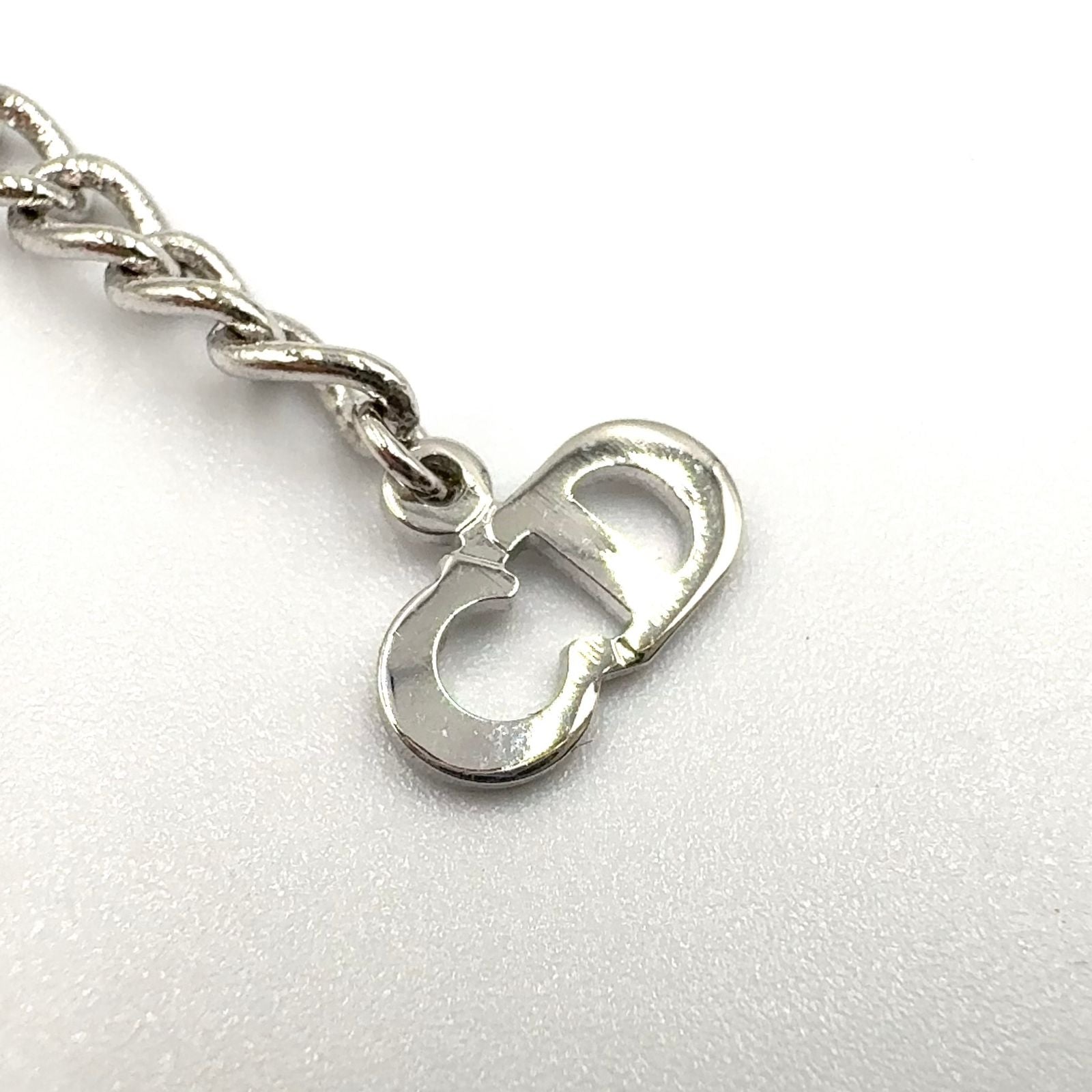 Dior Logo Metal Silver Necklace — view 5