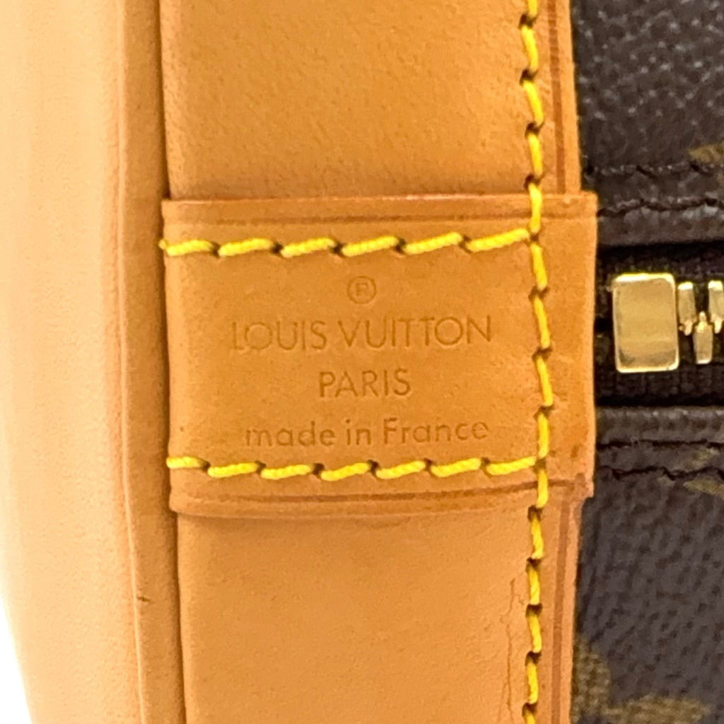 Louis Vuitton Alma PM Monogram Leather Brown Handbag Gold — view 4