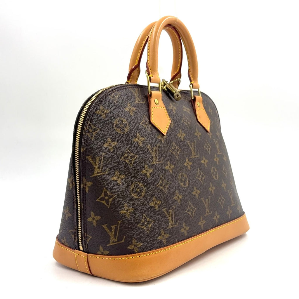 Louis Vuitton Alma PM Monogram Leather Brown Handbag Gold — view 2
