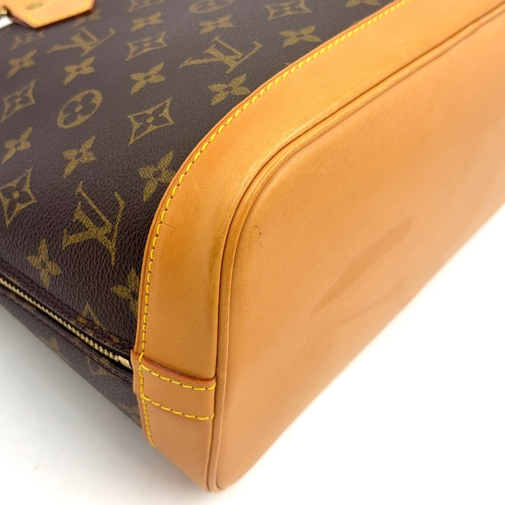 Louis Vuitton Alma PM Monogram Leather Brown Handbag Gold — view 7