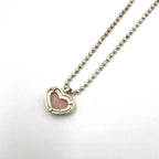 Gucci Interlocking Heart Resin Silver Lightpink Necklace — view 2