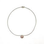 Gucci Interlocking Heart Resin Silver Lightpink Necklace — view 3