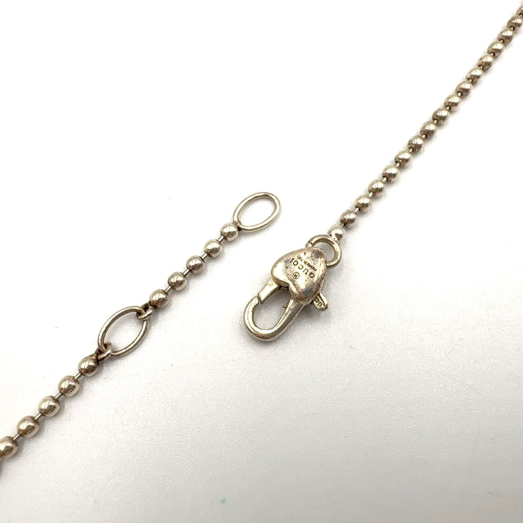 Gucci Interlocking Heart Resin Silver Lightpink Necklace — view 7