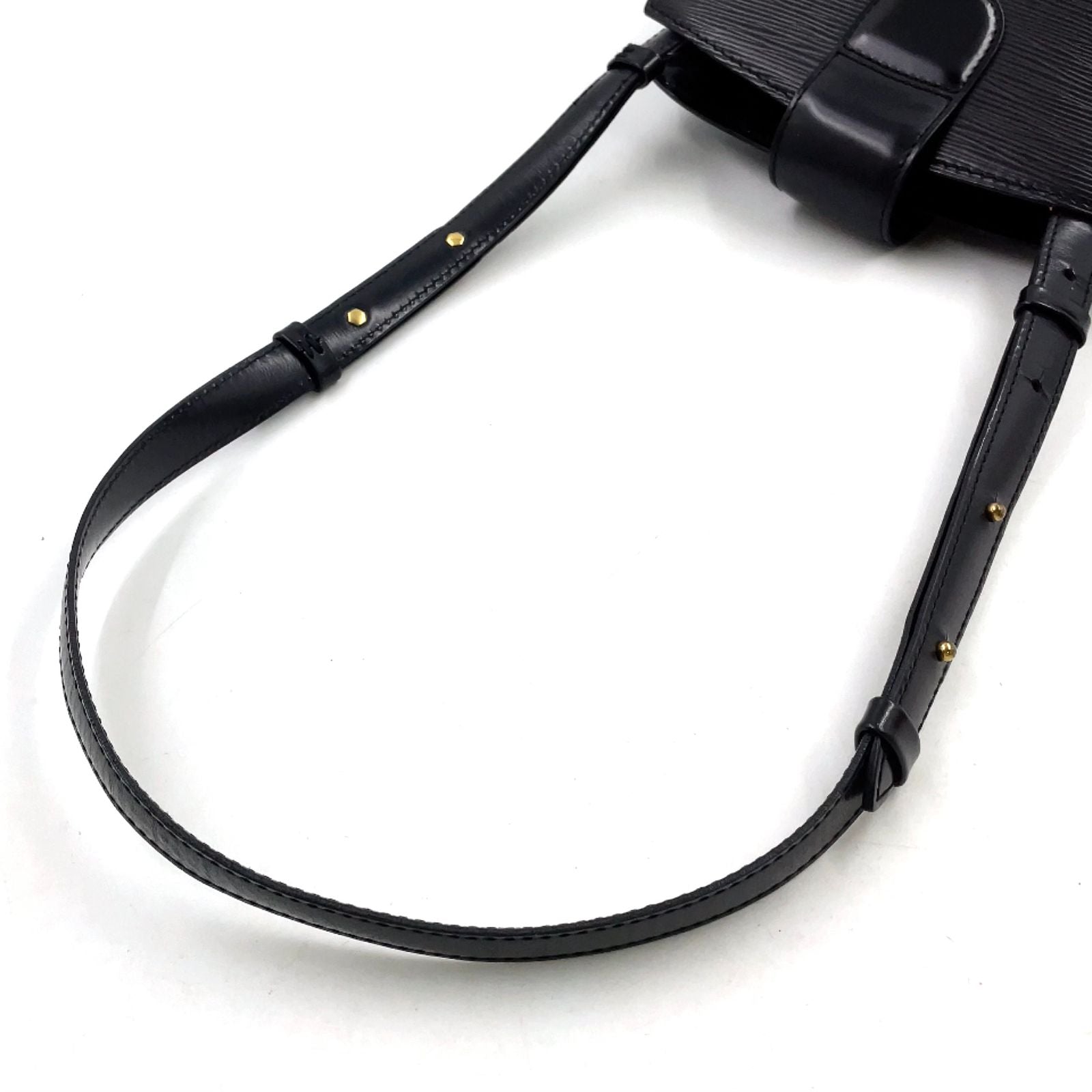 Louis Vuitton Cluny Epi Noir Leather Black Shoulder Bag Gold — view 9