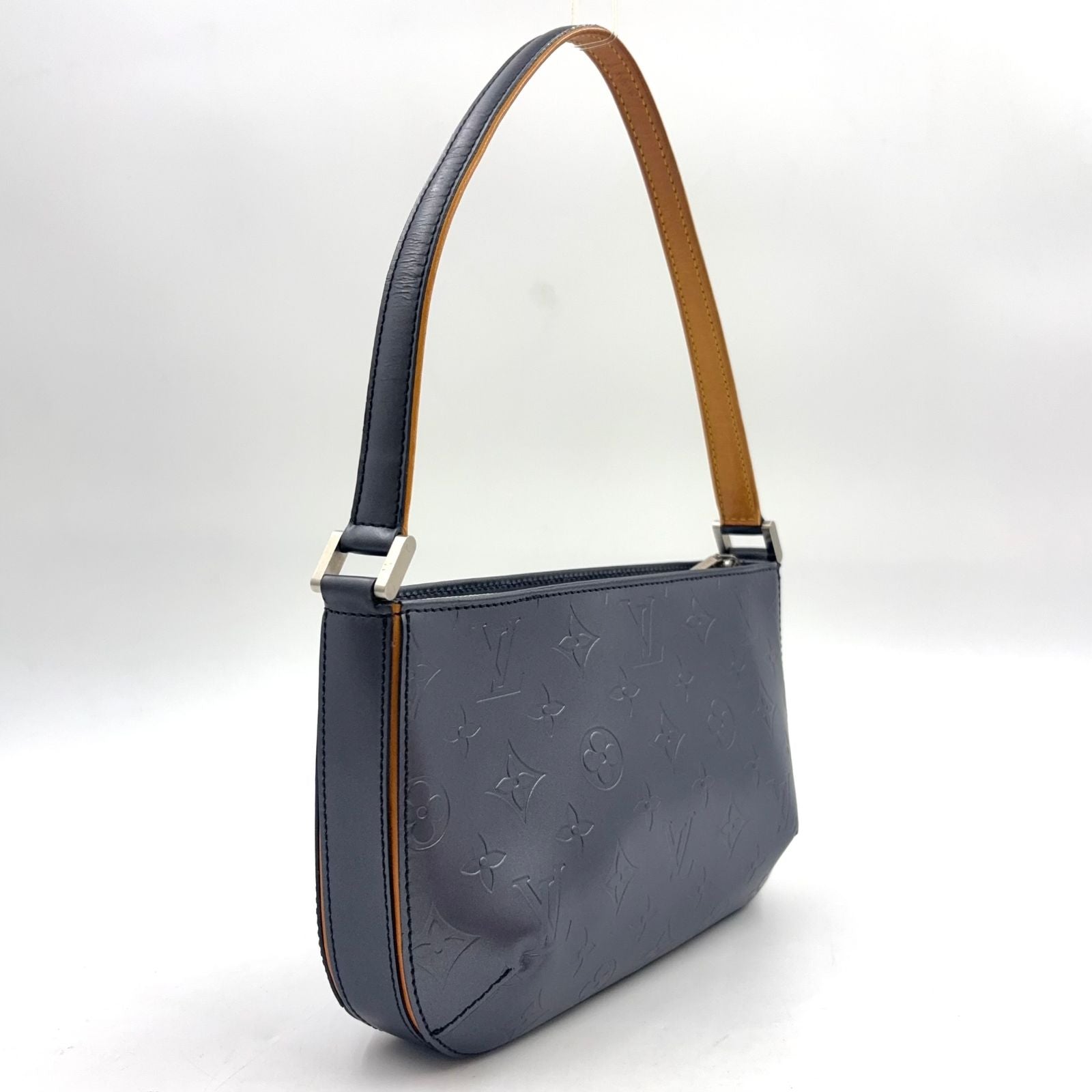 Louis Vuitton Fowler Monogram Mat Noir Leather Yellow Brown Darkgray Handbag — view 2
