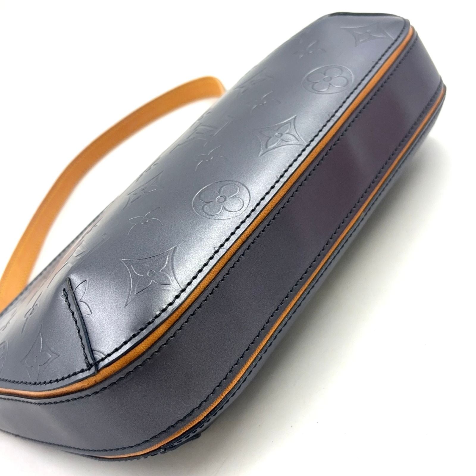 Louis Vuitton Fowler Monogram Mat Noir Leather Yellow Brown Darkgray Handbag — view 8