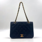 Chanel Quilted Singleflap Replacement Lambskin Black Chain Shoulder Bag Gold