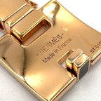 Hermes Irene Metal Enamel Pink Gold Black Necklace — view 4