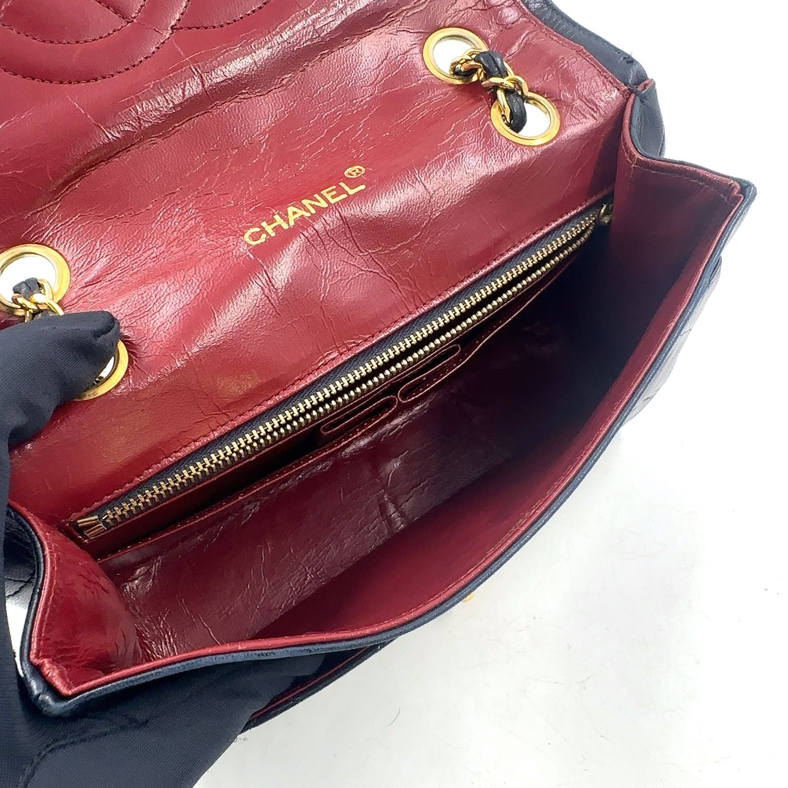 Chanel Quilted Singleflap Replacement Lambskin Black Chain Shoulder Bag Gold — view 3