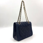 Chanel Quilted Singleflap Replacement Lambskin Black Chain Shoulder Bag Gold — view 2