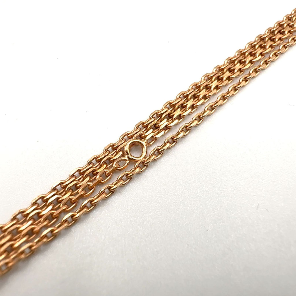 Hermes Irene Metal Enamel Pink Gold Black Necklace — view 7