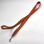 Hermes Leather Nylon Brown Multicolor Pet Leash Dog