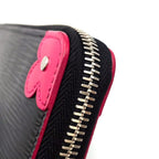 Louis Vuitton Portefeuille Clemence Leather Pink Black Wallet Silver — view 7