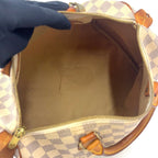 Louis Vuitton Speedy 30 Damier Azur Off White Light Brown Handbag Gold — view 3