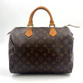 Louis Vuitton Speedy 30 Monogram Leather Brown Light Handbag Gold