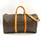 Louis Vuitton Keepall Bandouliere 50 Monogram Leather Brown Light Boston