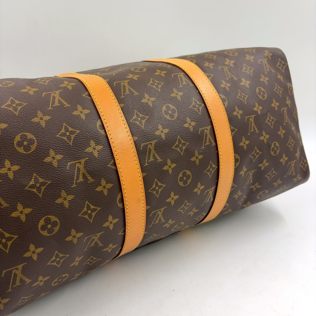 Louis Vuitton Keepall Bandouliere 50 Monogram Leather Brown Light Boston — view 8