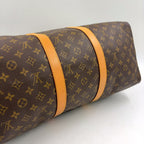 Louis Vuitton Keepall Bandouliere 50 Monogram Leather Brown Light Boston — view 8