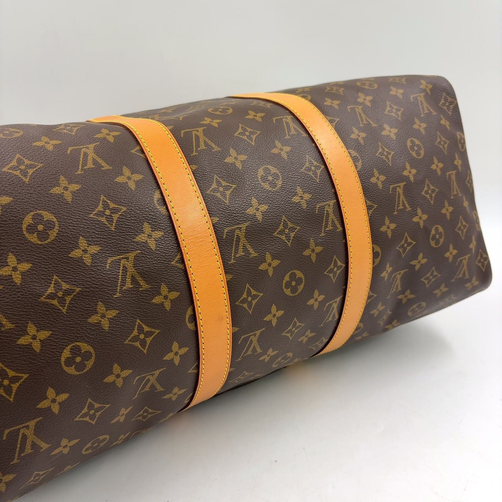 Louis Vuitton Keepall Bandouliere 50 Monogram Leather Brown Light Boston — view 8