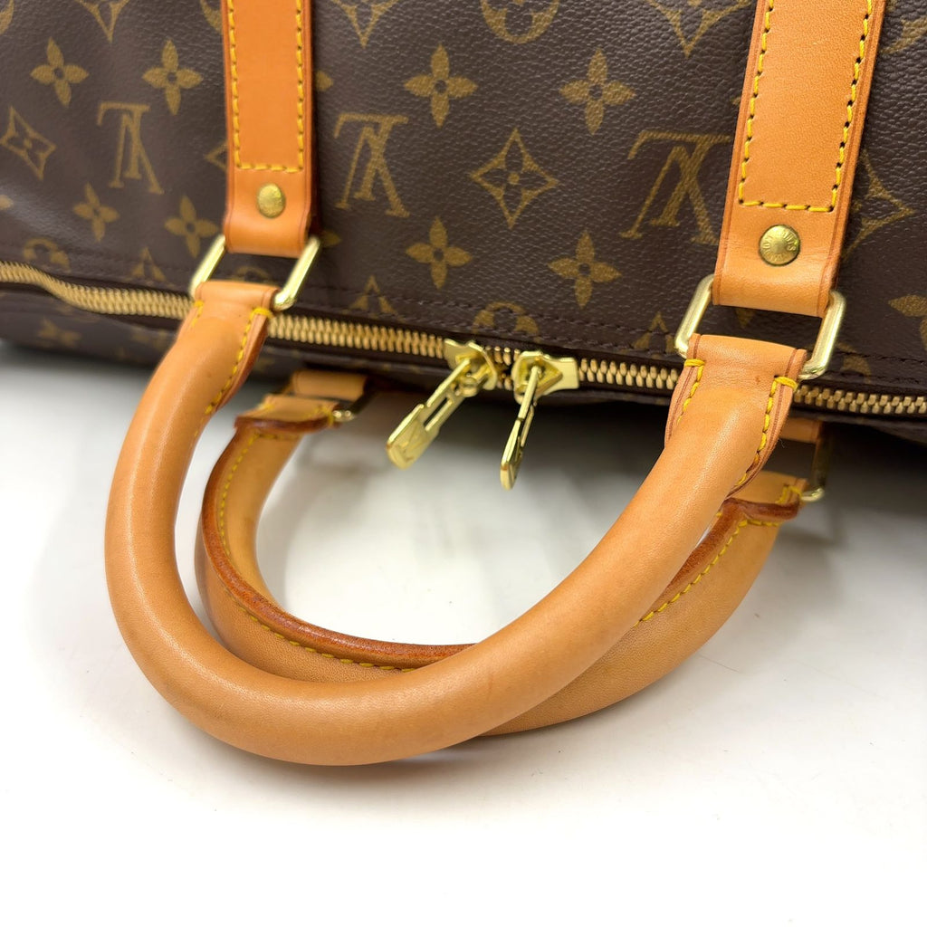Louis Vuitton Keepall Bandouliere 50 Monogram Leather Brown Light Boston — view 5