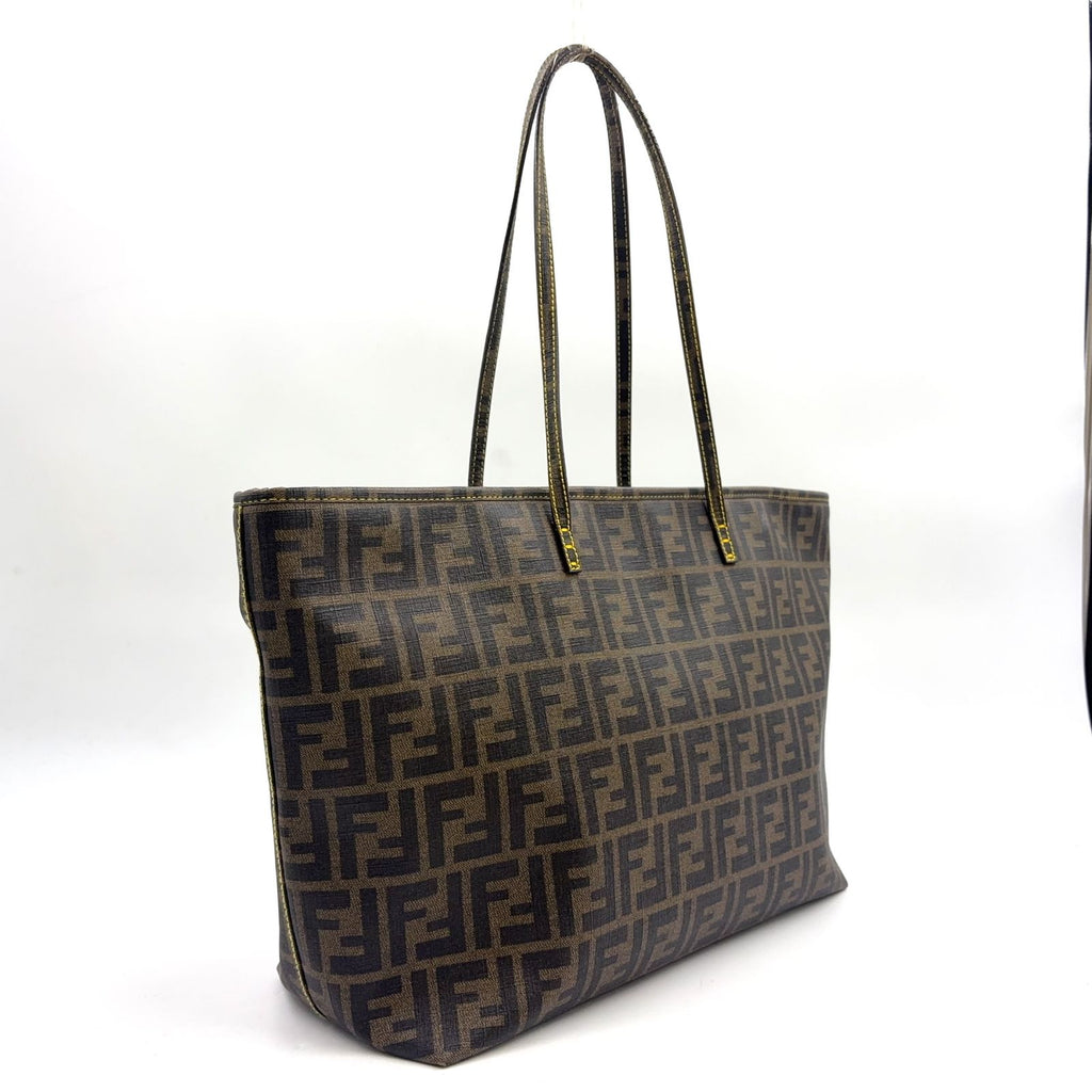 Fendi Zucca Brown Tote Gold — view 2