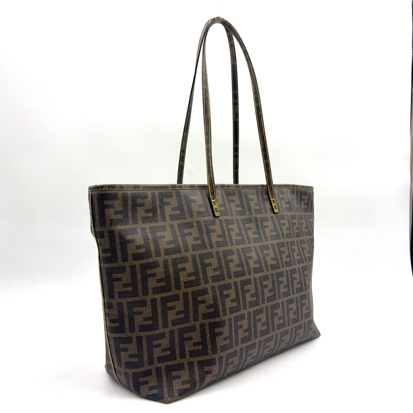 Fendi Zucca Brown Tote Gold — view 2